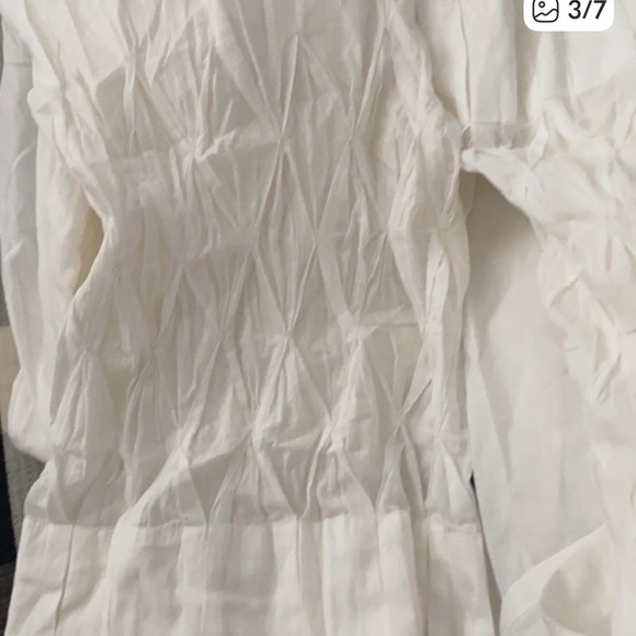 Pottery Barn Organic Cotton Smocked Sheer Drape set of 4 - Picture 3 of 5